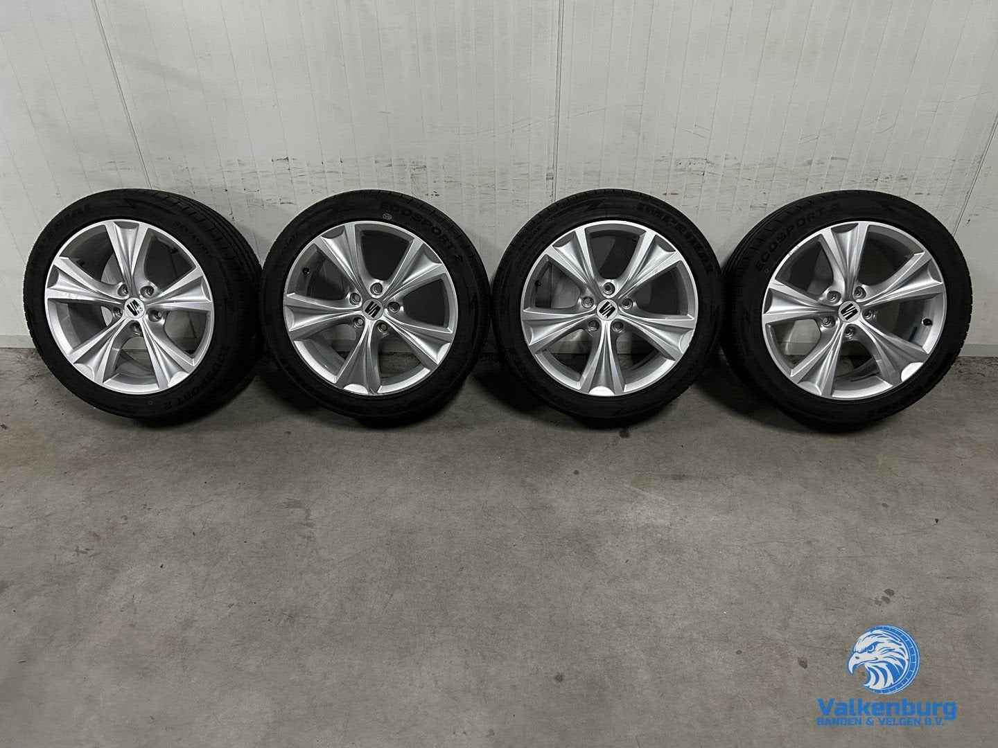 8mm! Originele Seat Leon 5FA 17 inch velgen 5x112 zomerbande, Gebruikt, -, -, Banden en Velgen