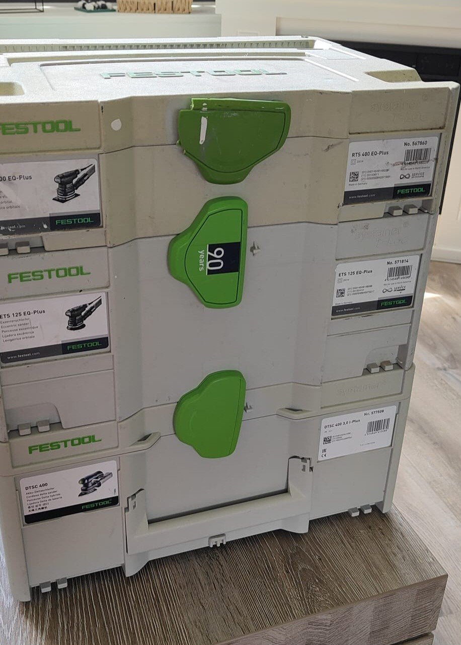 Festool Schuurmachines Set: ETS 125, RTS 400, DTS 400, Doe-het-zelf en Verbouw, Gereedschap | Schuurmachines, Ophalen, Gebruikt