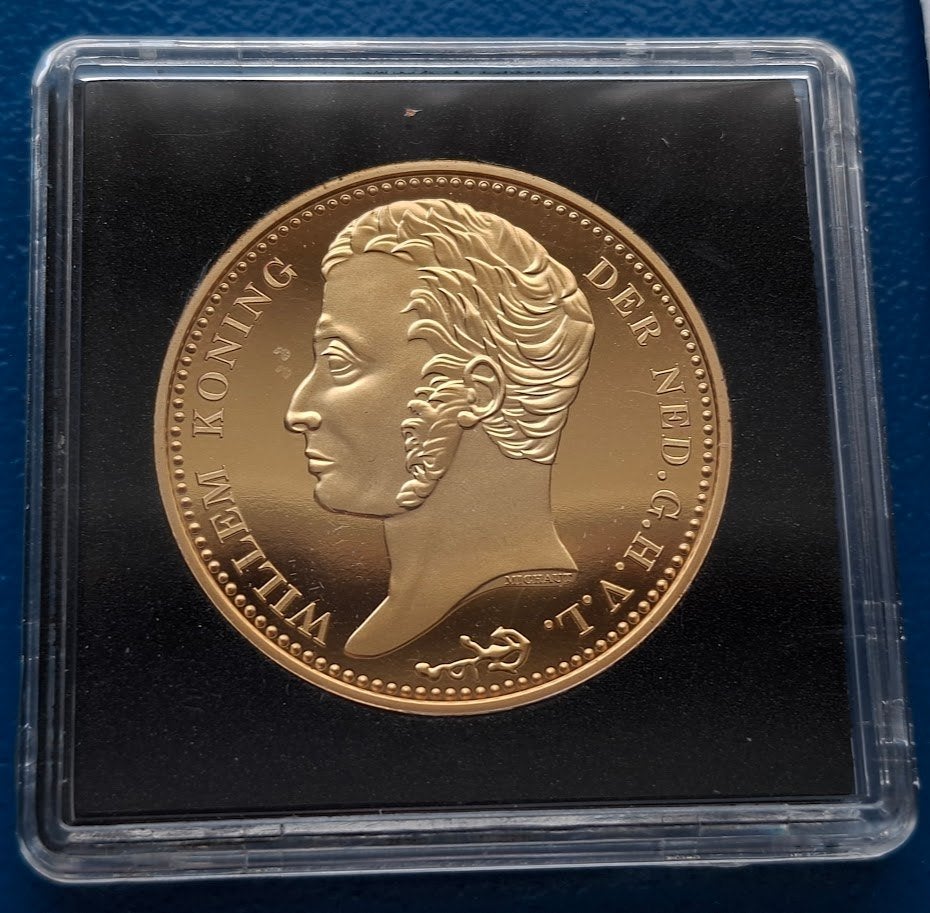 Originele Herslag 10 Gulden 1818 - Koning Willem I, Verzenden, Brons, Nederland