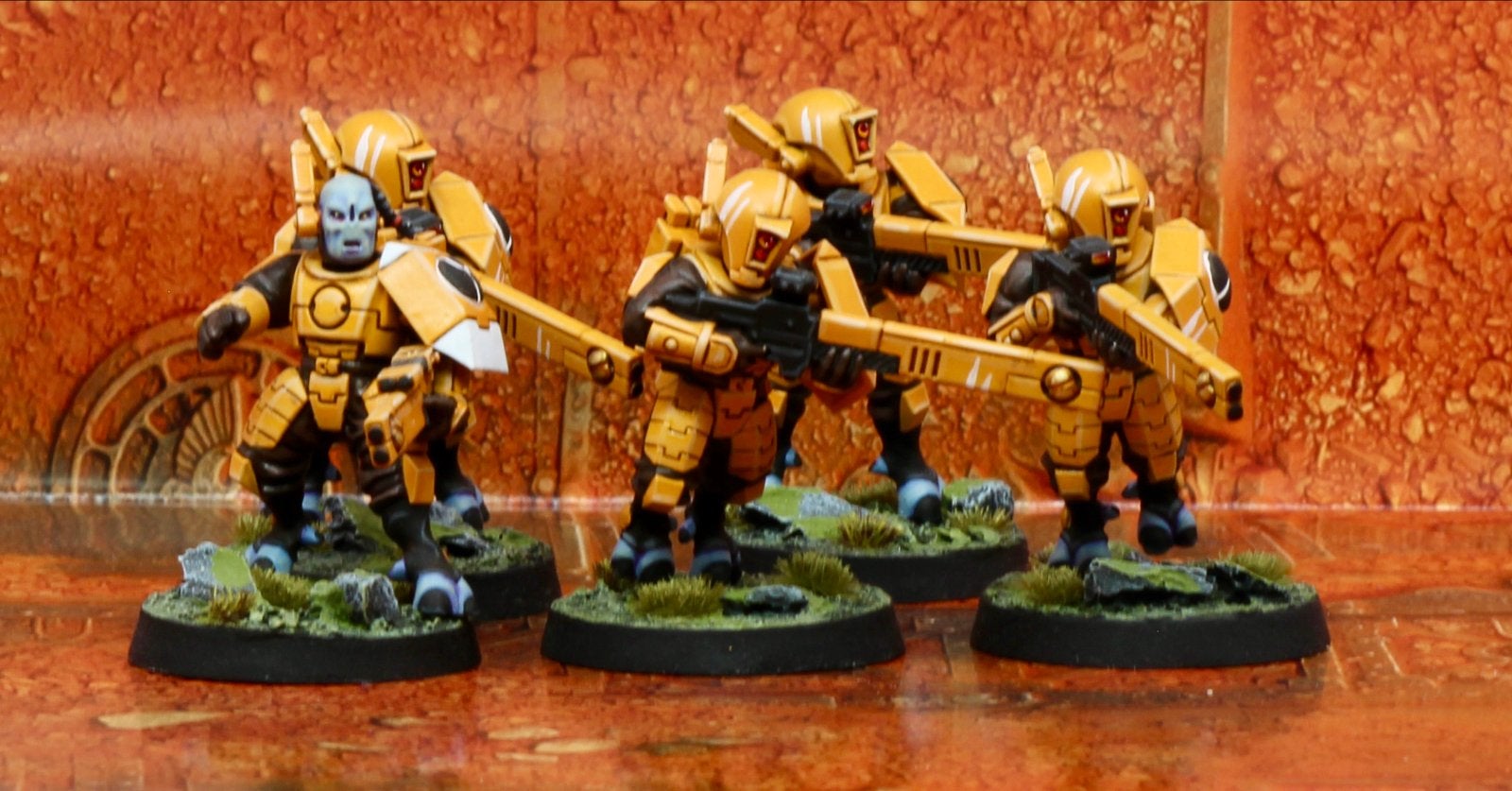 Warhammer 40K Tau Empire Fire Warriors unit, Gebruikt, Figuurtje(s), Ophalen of Verzenden, Warhammer 40000
