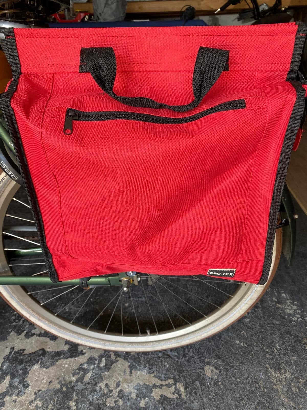 PRO-TEX Fietstas Rood met Regenhoes, Ophalen of Verzenden, Zo goed als nieuw, Pro Tex