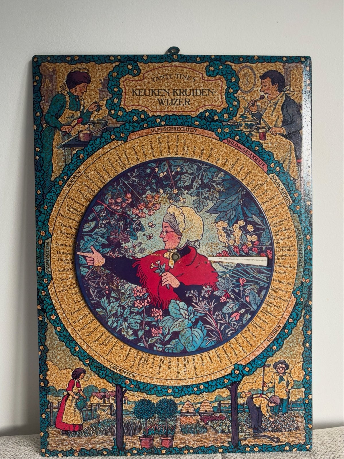 Vintage Keukenkruidenwijzer Wanddecoratie, Ophalen of Verzenden