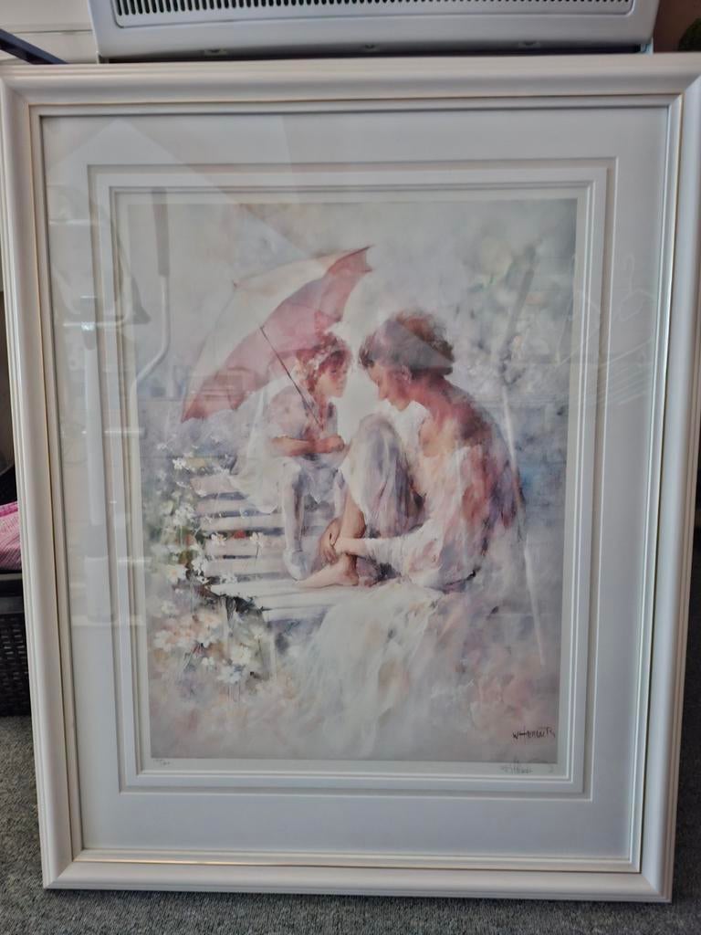 Schilderij vrouw met kind, Ophalen