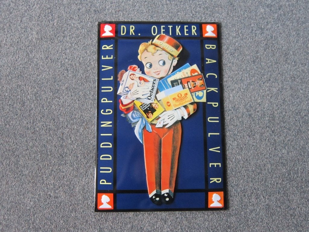 DR OETKER BLIKKEN RECLAMEBORD., Ophalen, Zo goed als nieuw, Reclamebord
