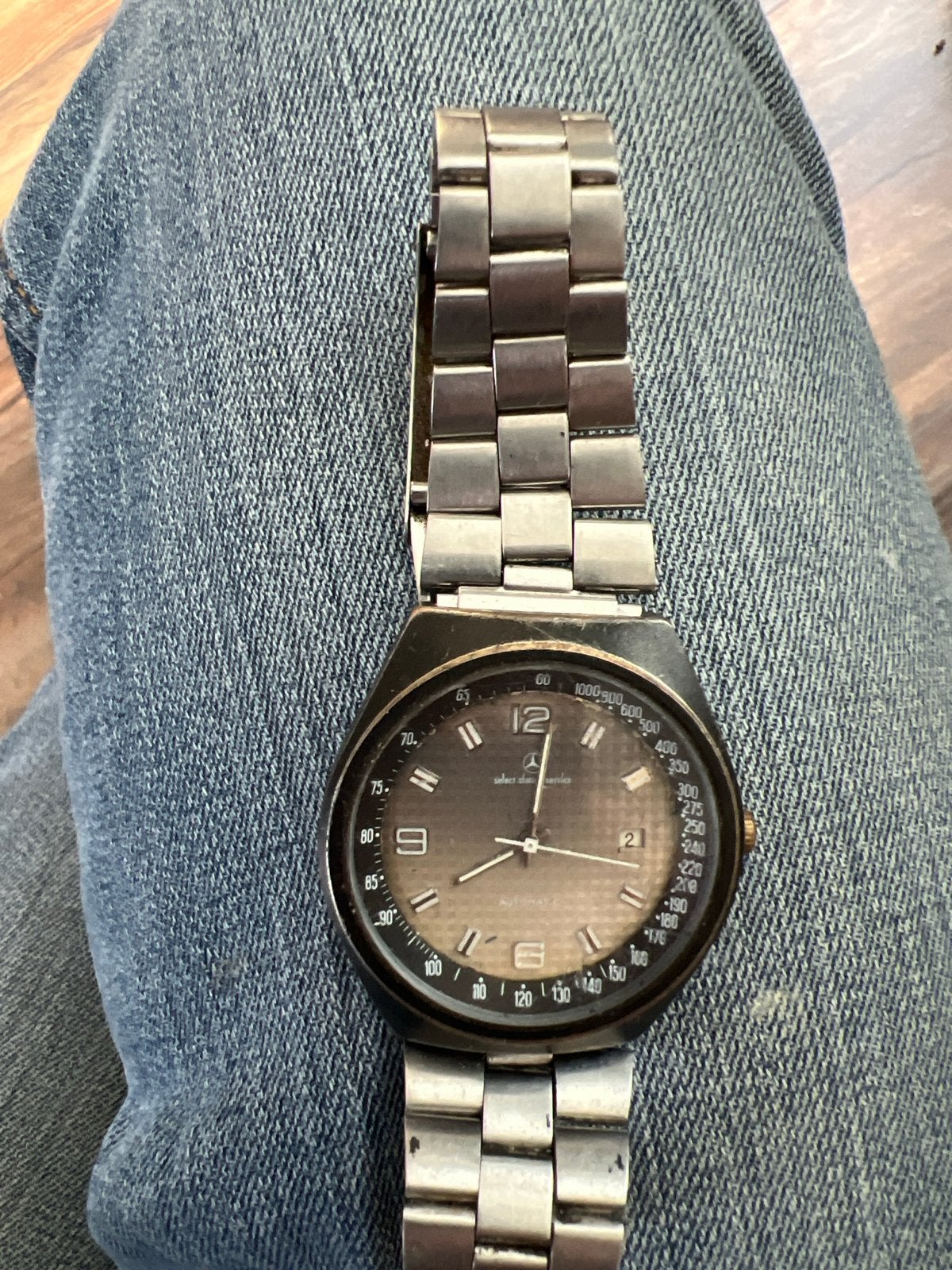 Vintage Mercedes-Benz Polshorloge - Goede Staat, Overige merken, Staal, Met bandje, Polshorloge