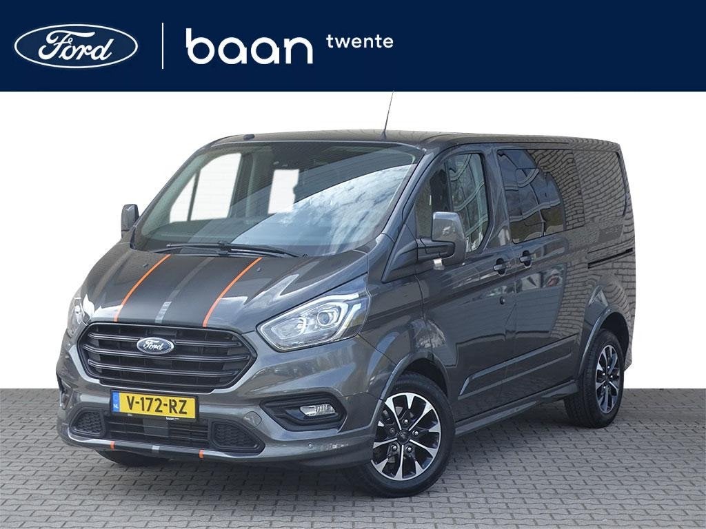 Ford Transit Custom 310 L1H12.0 TDCI 170pk Sport DC Automaat, Auto's, 12 maanden, Gebruikt, 4 cilinders, Leder en Stof