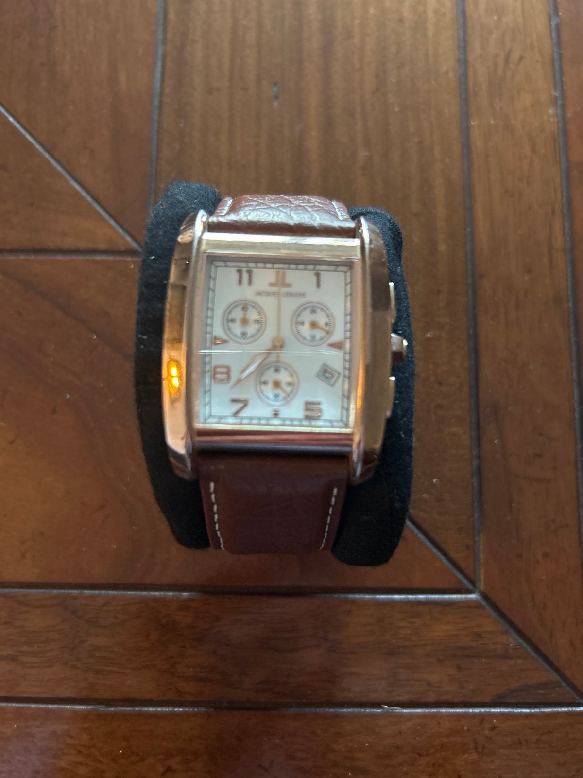 Jacques Lemans Chronograaf Herenhorloge - Bruin Leer, Overige merken, Overige materialen, Leer, Polshorloge