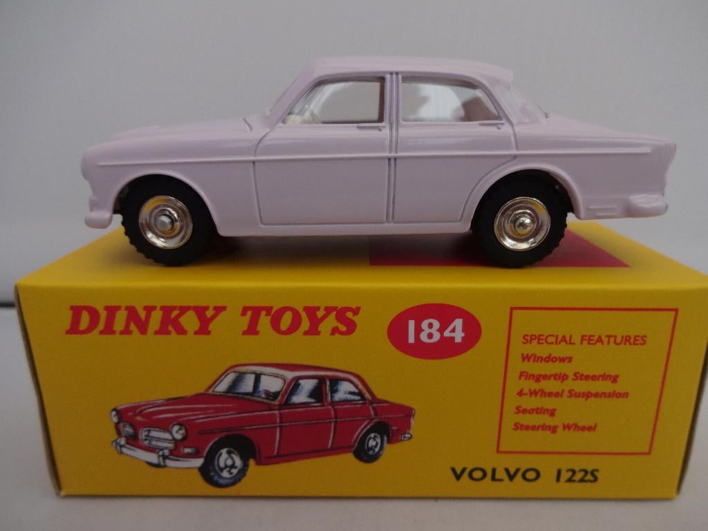 Volvo 122S lila nr: 184 van Dinky Toys 1:43, Ophalen of Verzenden, Nieuw, Auto, Dinky Toys
