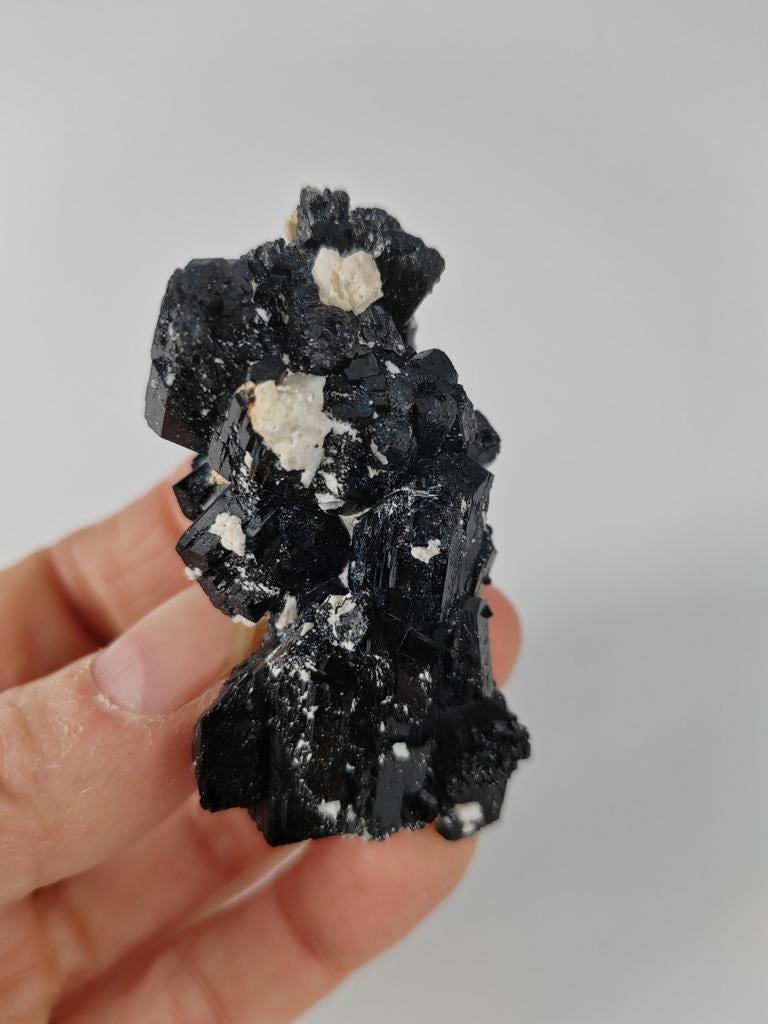 Zwarte toermalijn met veldspaat Namibië, Ophalen of Verzenden, Mineraal