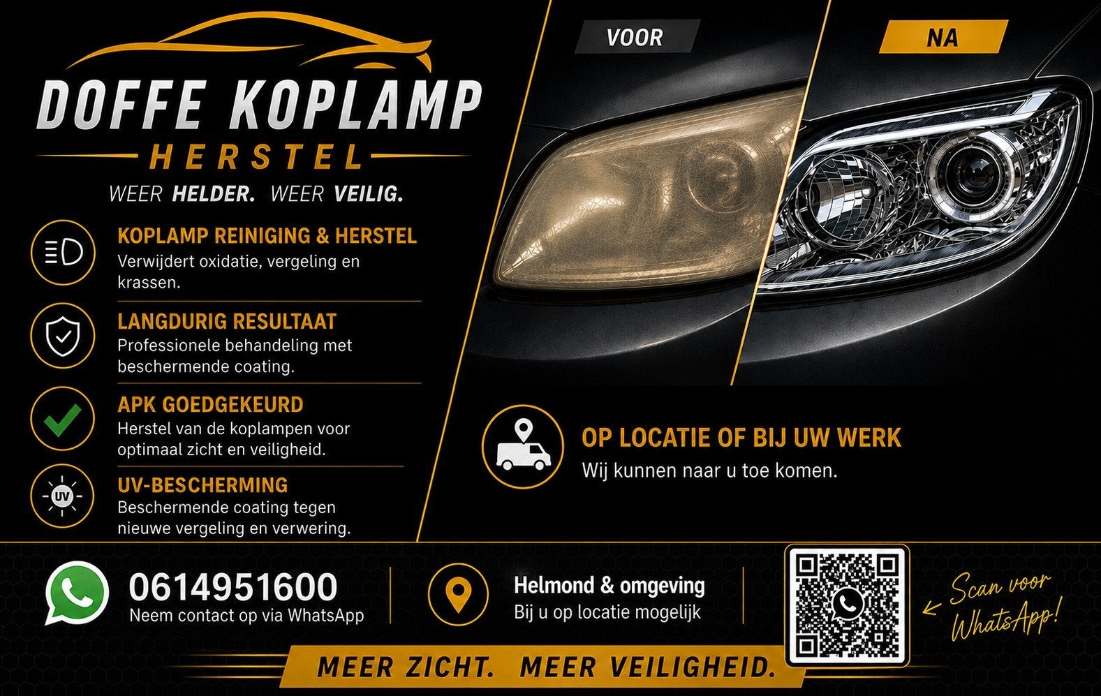 Doffe Koplampen Herstel Helmond en omstreken., Auto diversen, Overige Auto diversen, Ophalen of Verzenden