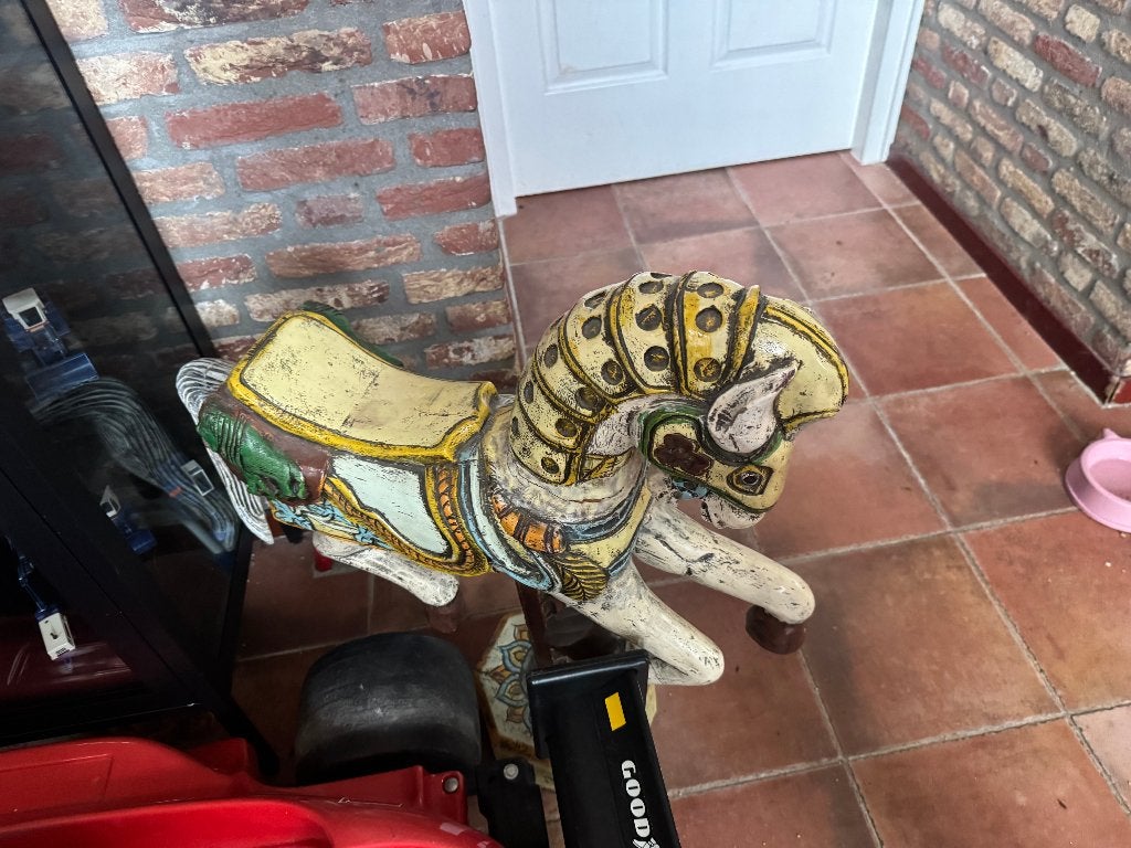 carrouselpaard op standaard 80 cm, Antiek en Kunst, Ophalen of Verzenden