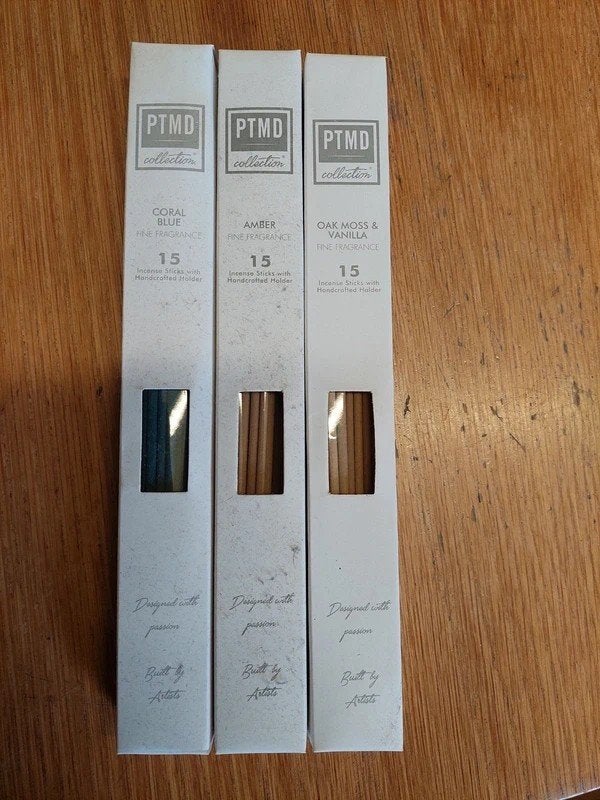 3 geuren wierook stokjes, geurstokjes, ptmd, Ophalen of Verzenden, Nieuw, Geurverspreider, PTMD