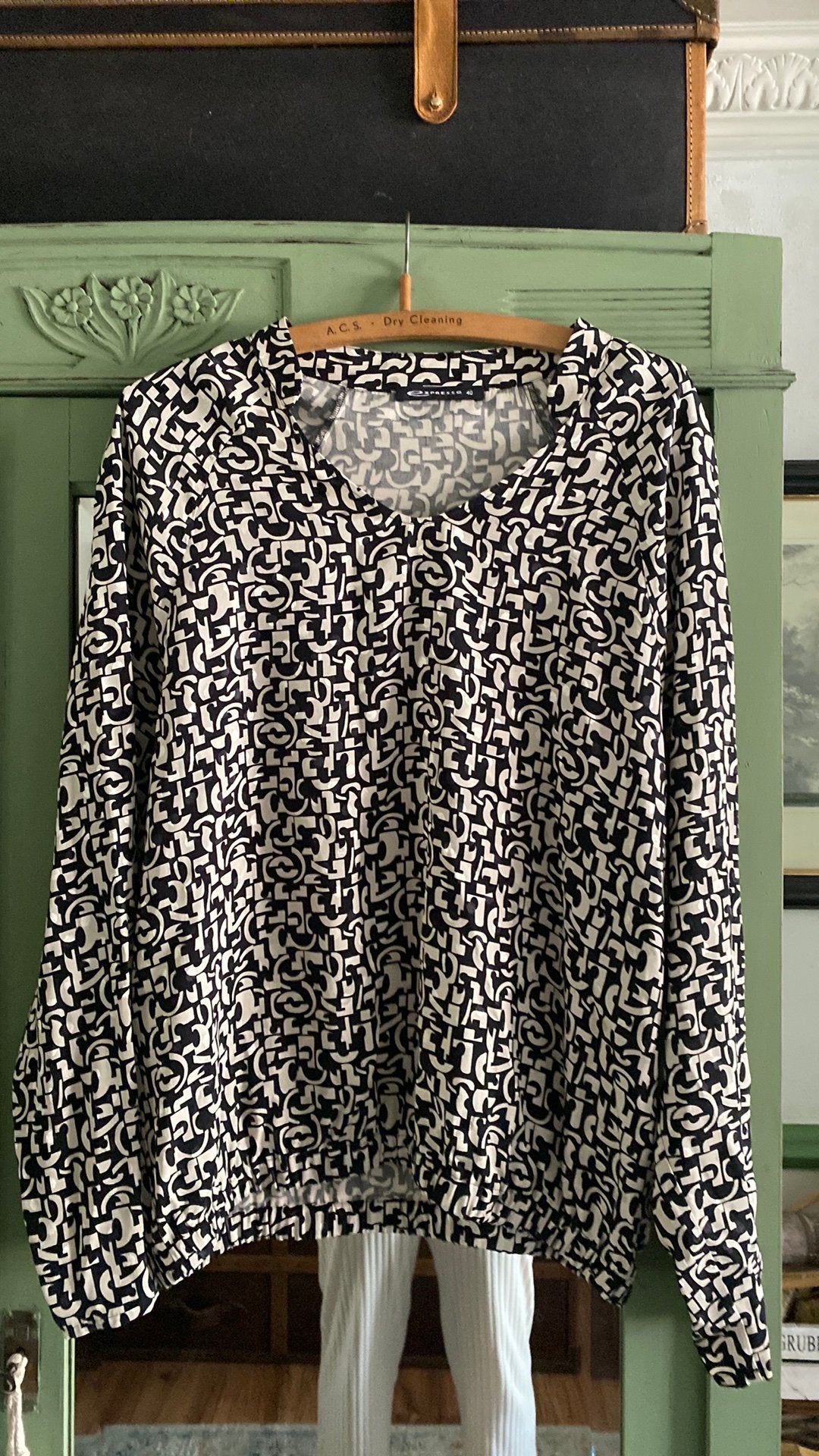 Z.g.a.n. zwart wit blouse van Expresso maatje 40, Ophalen of Verzenden, Zo goed als nieuw, Maat 38/40 (M), Meerkleurig