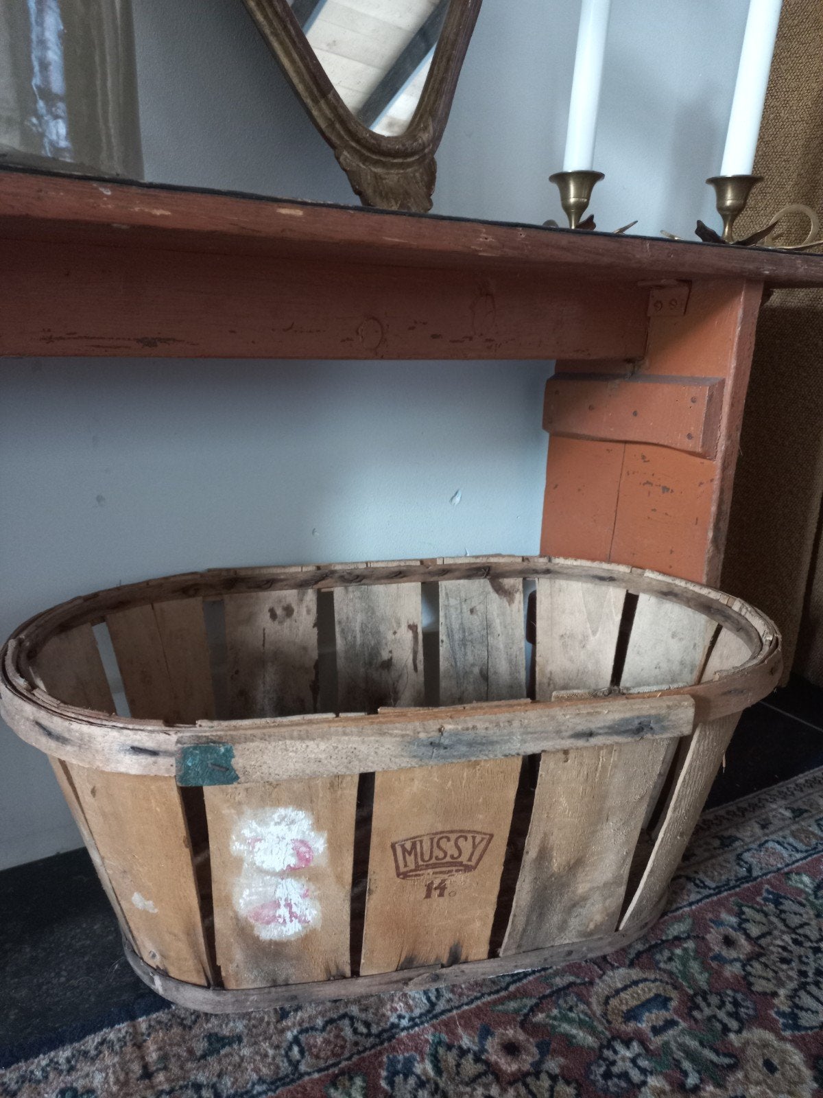 Brocante Franse mand, Huis en Inrichting, Gebruikt, Mand, Ophalen of Verzenden, Ovaal