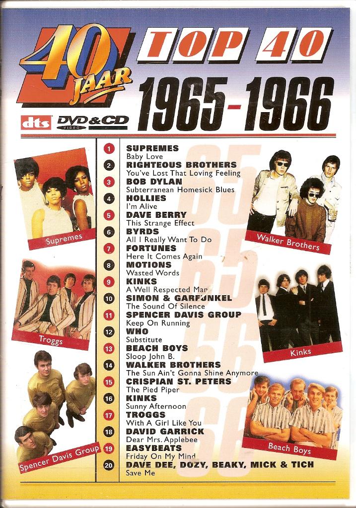 40 jaar top 40 1965-1966 ( dvd + cd ), Cd's en Dvd's, Dvd's | Muziek en Concerten, Alle leeftijden, Ophalen of Verzenden, Nieuw in verpakking