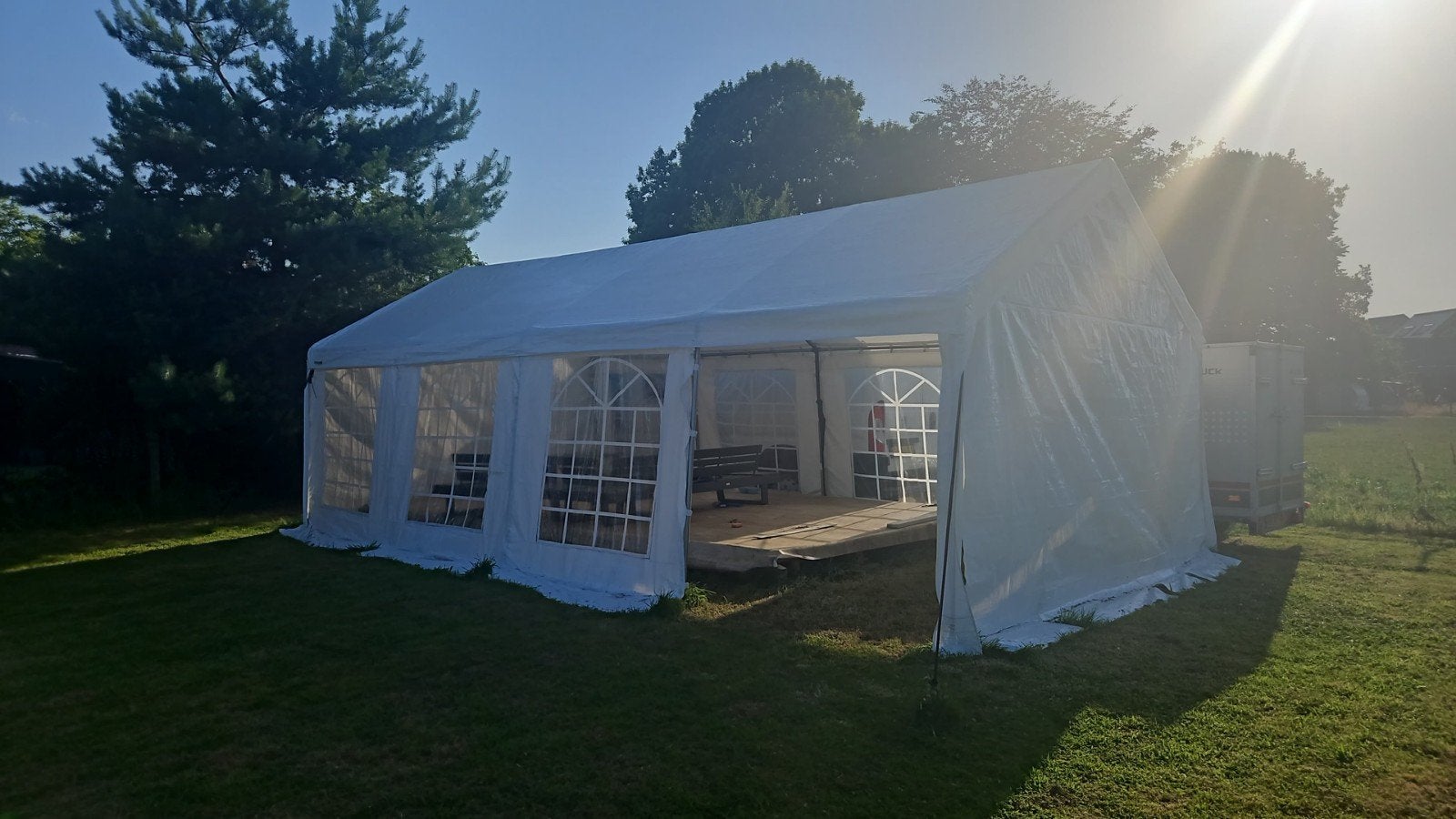 Ruime Partytent 4x8 meter - Ideaal voor elk feest!, Tuin en Terras, Partytenten, Ophalen, Gebruikt, Opvouwbaar, Partytent