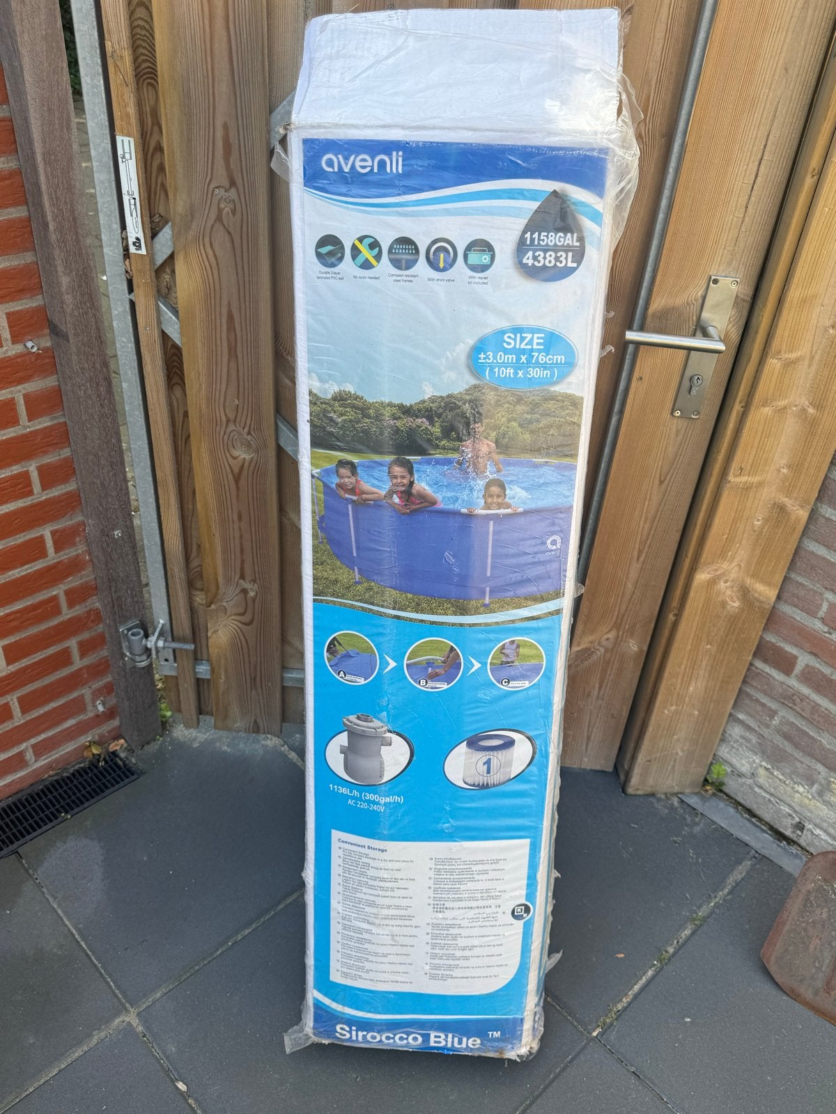 Avenli Sirocco Blue Opzetzwembad Ø3.0m x 76cm, Ophalen, Rond, Nieuw, Opzetzwembad