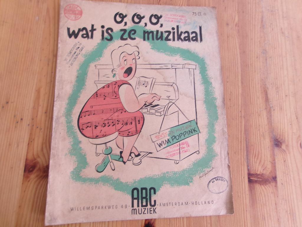 O, O, O, wat is ze muzikaal - Wim Poppink, Gebruikt, Gitaar, Ophalen of Verzenden, Artiest of Componist