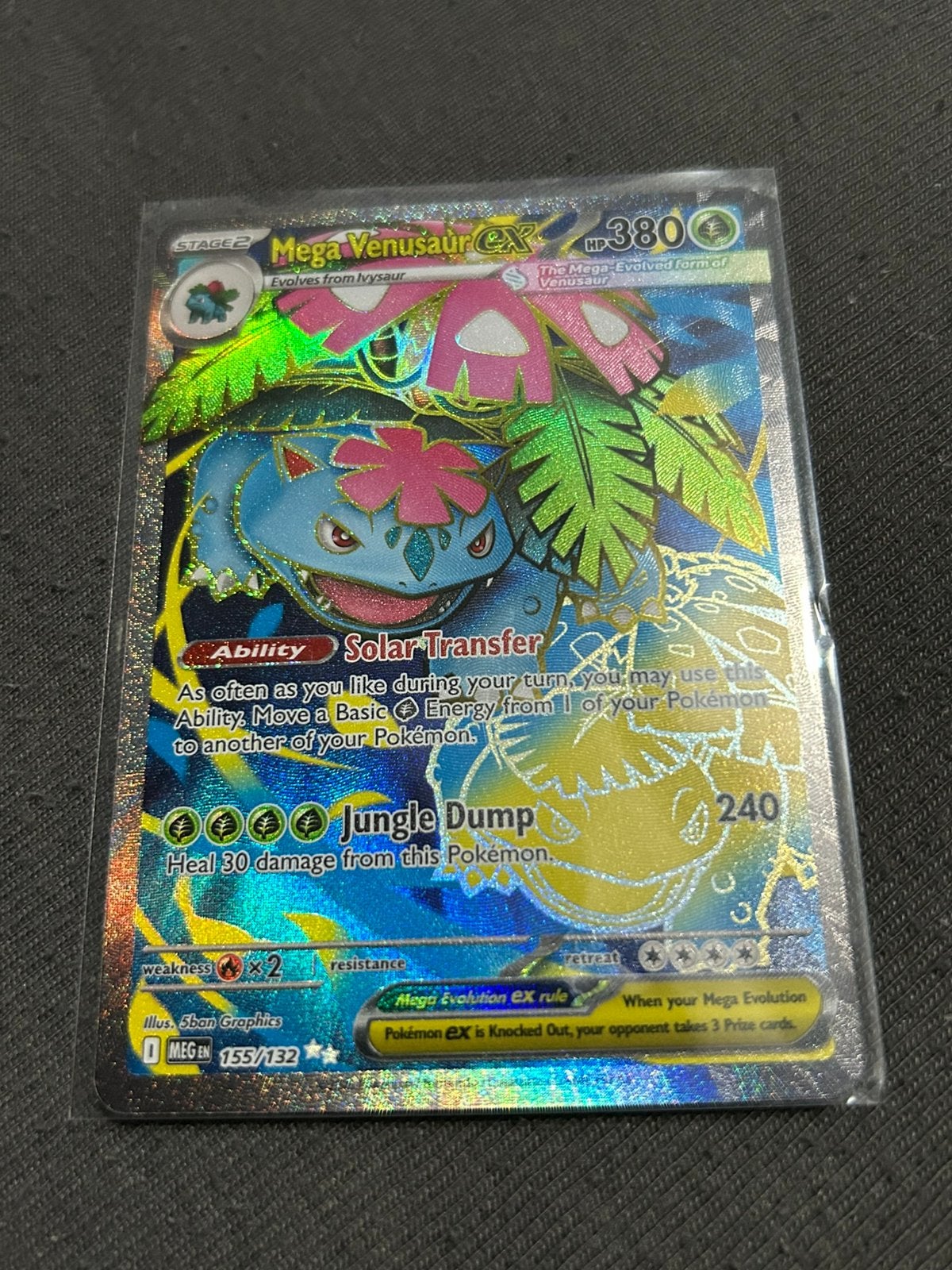 Mega Venusaur ex 155/132 Special Illustration Rare, Ophalen of Verzenden, Nieuw, Losse kaart