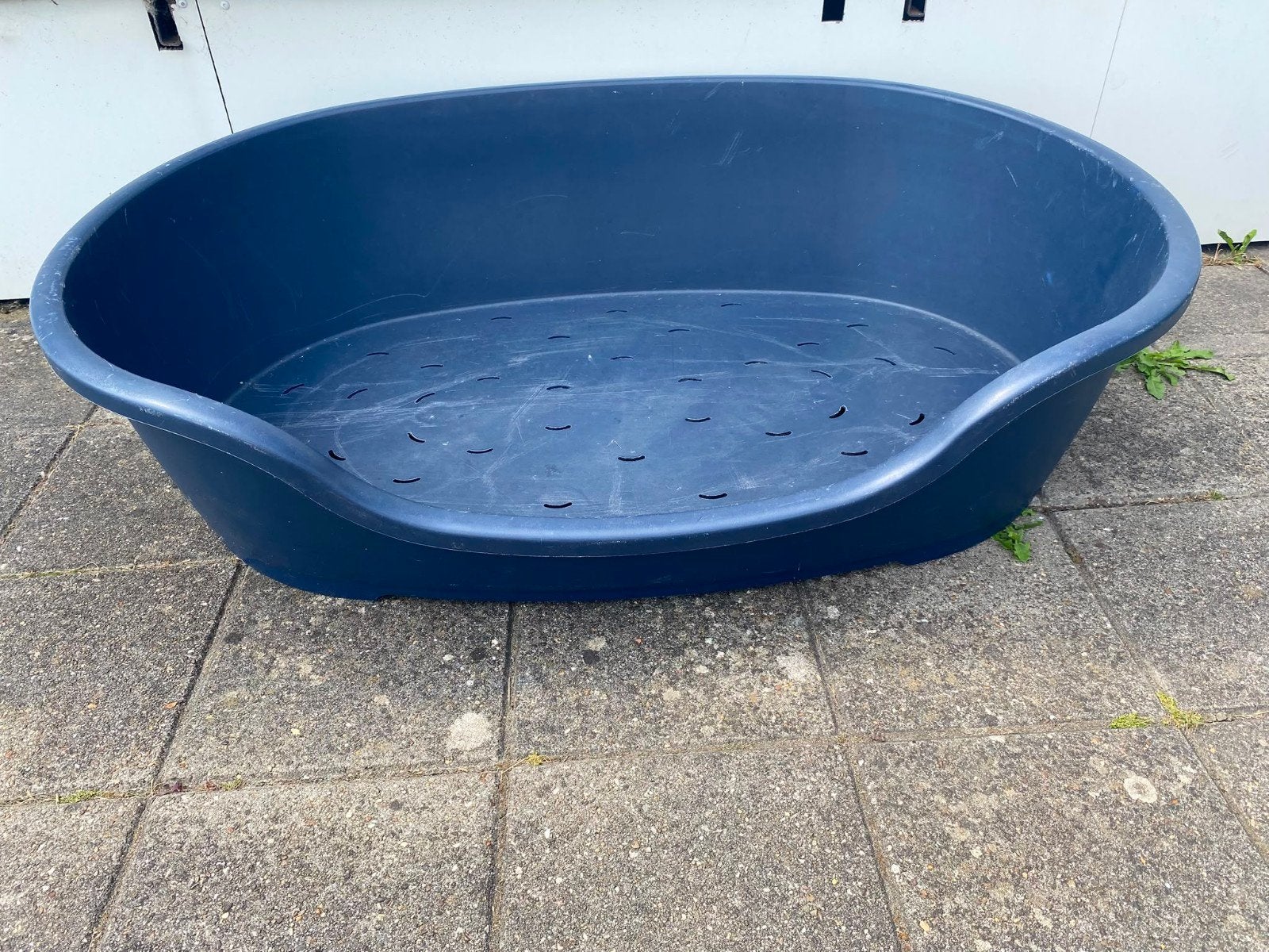Grote kunststof blauwe hondenmand., Ophalen, Gebruikt, Overige
