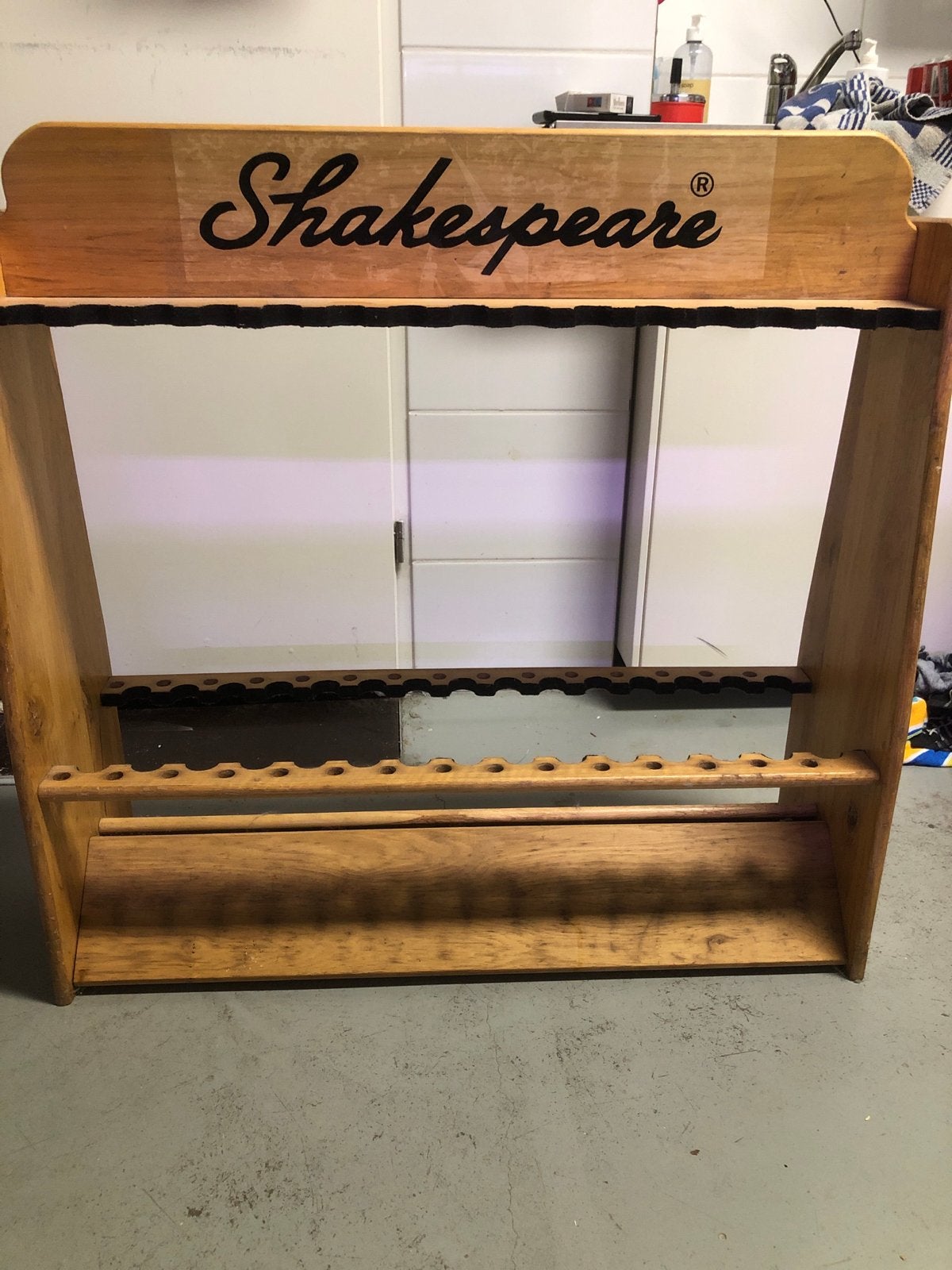 Shakespeare Hengelrek voor 30 hengels - 100x20cm, Ophalen, Gebruikt, Overige typen