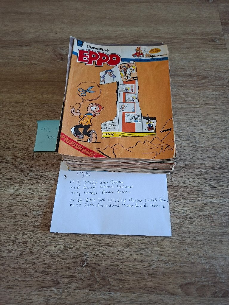 Complete jaargang Eppo weekbladen jaargang 1981, Complete serie of reeks, Ophalen of Verzenden, Gelezen