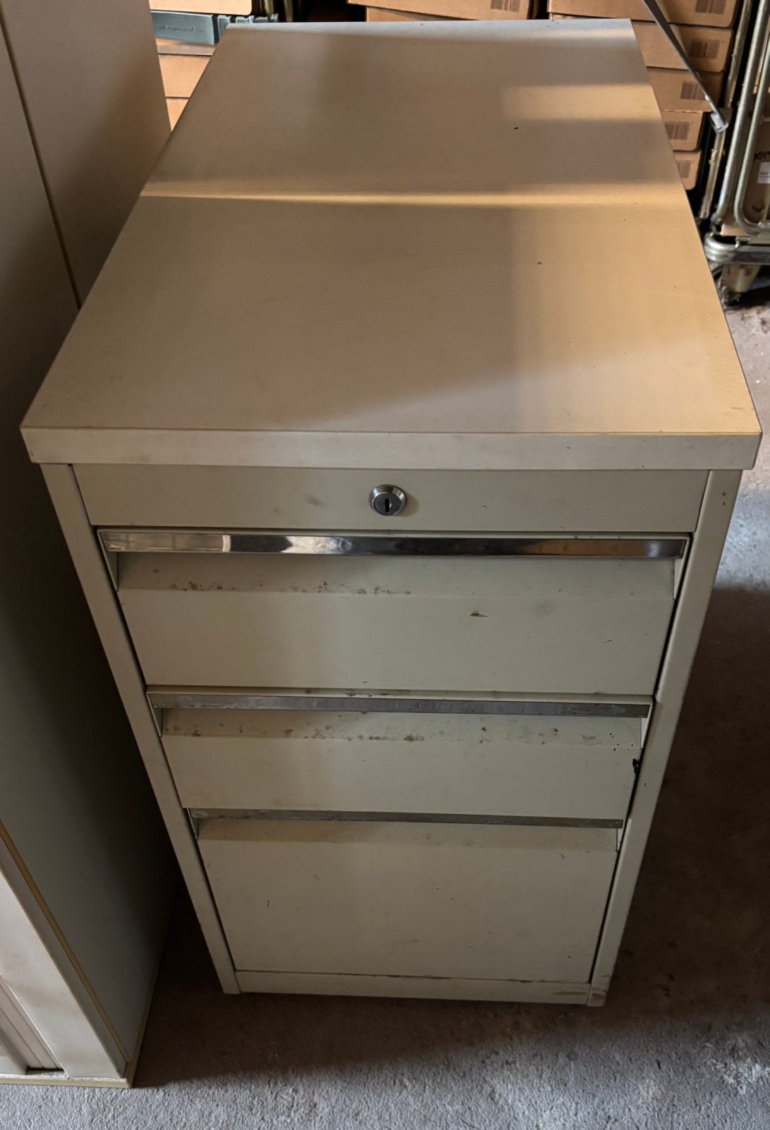 Metalen archiefkast met 3 laden, Huis en Inrichting, Ophalen, Gebruikt
