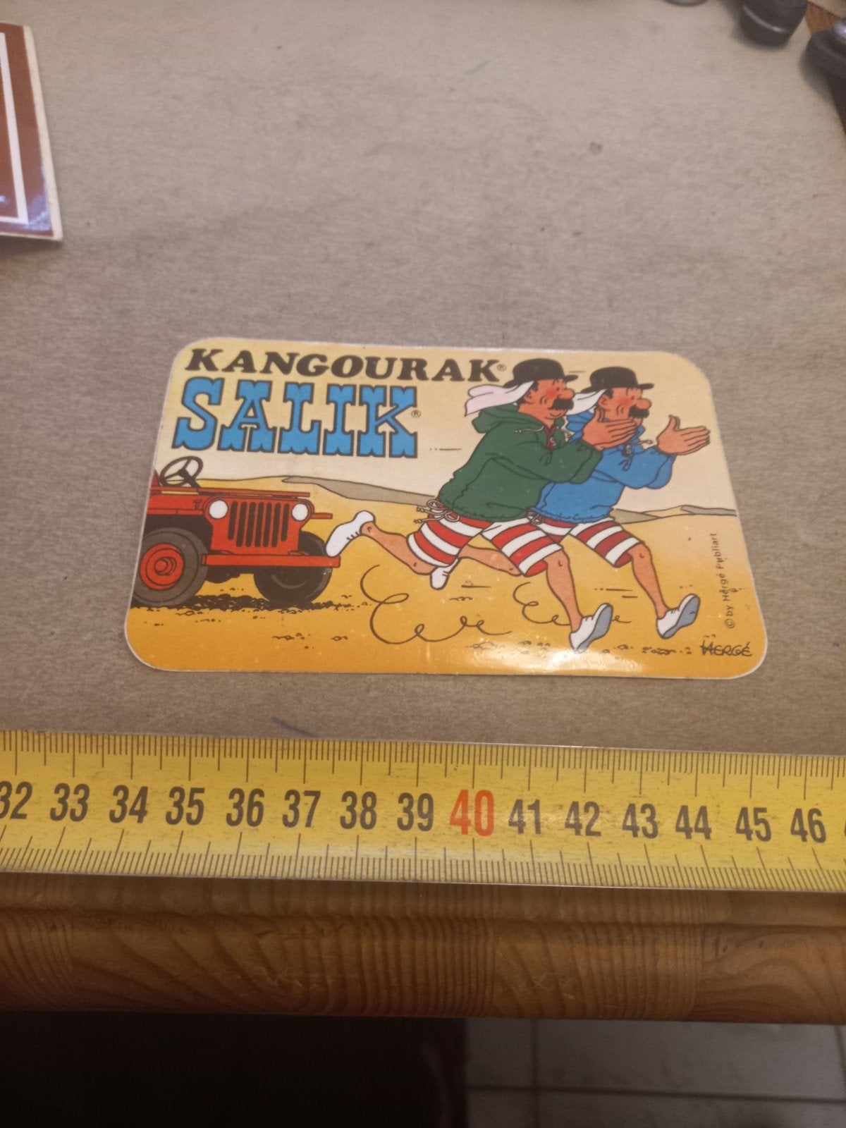 Vintage Kangourak Salik sticker - Hergé (Kuifje), Ophalen of Verzenden, Gebruikt, Strip of Tekenfilm
