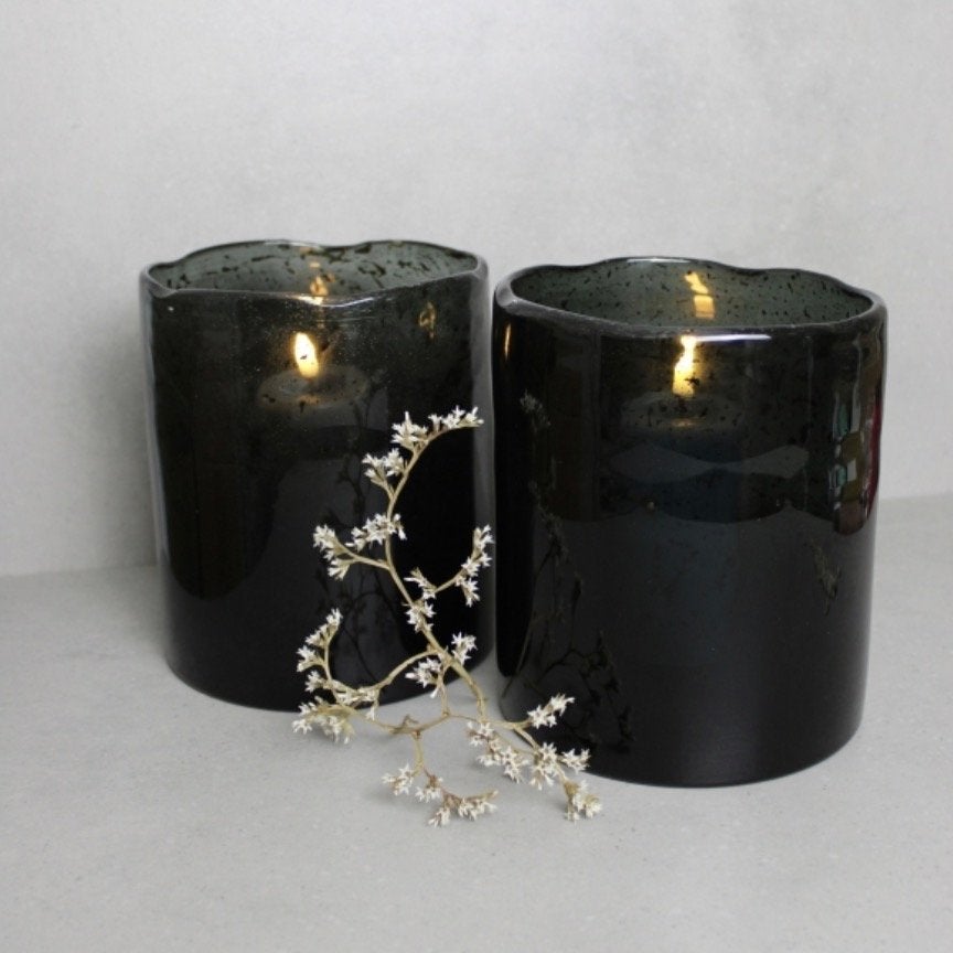 2x Cilinder windlicht van Brynxz, Windlicht, Brynxz, Zwart, Nieuw