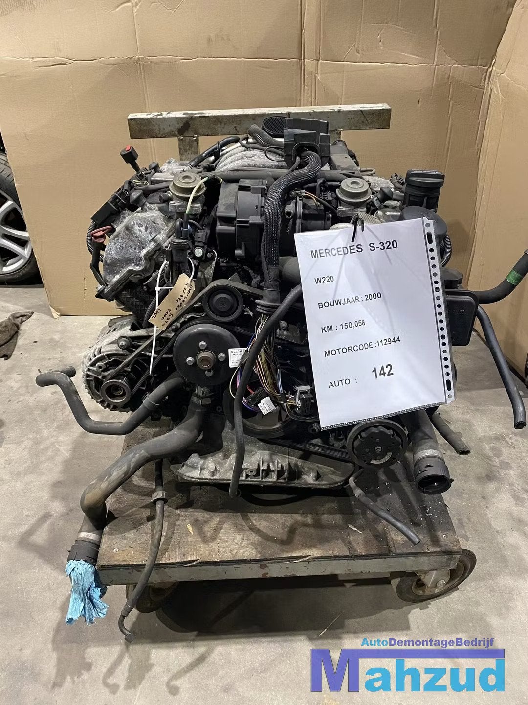 MERCEDES S S320 W220 3.2 V6 MOTORBLOK 112944 MOTOR, Gebruikt, Mercedes-Benz AG, Mercedes-Benz, Ophalen of Verzenden