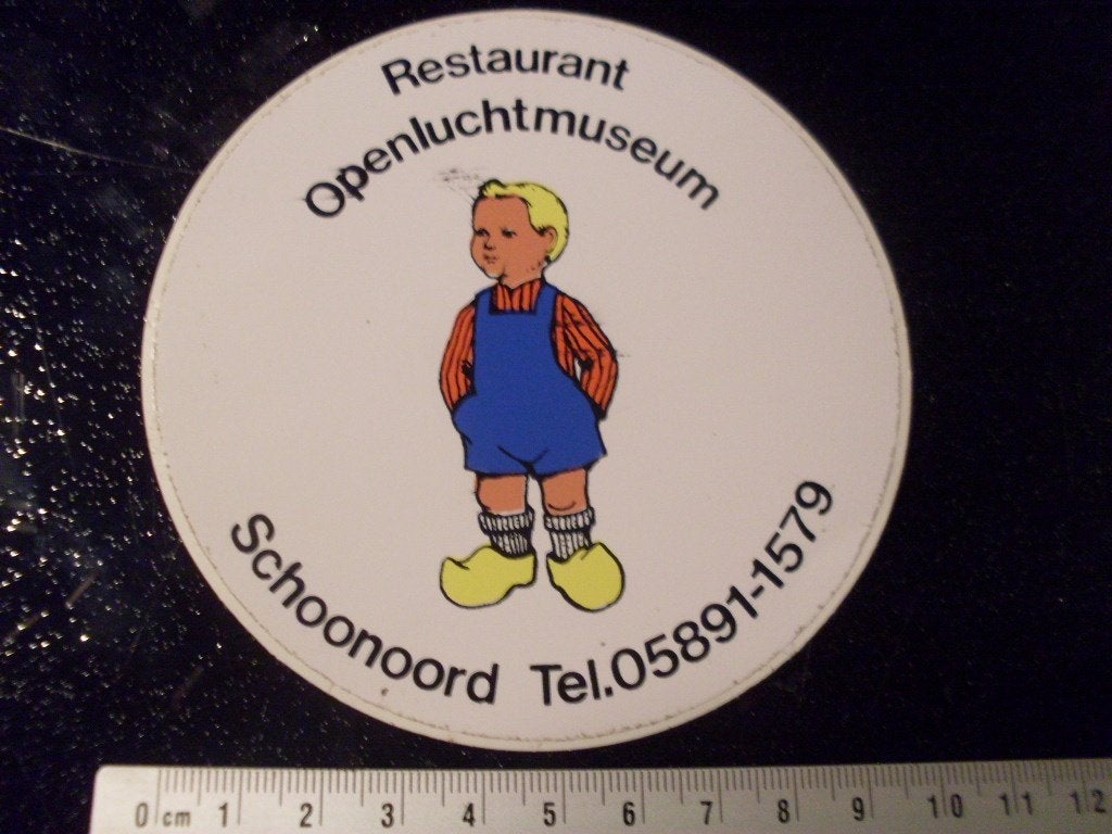 sticker restaurant openluchtmuseum schoonoord logo, Verzenden, Zo goed als nieuw, Bedrijf of Vereniging
