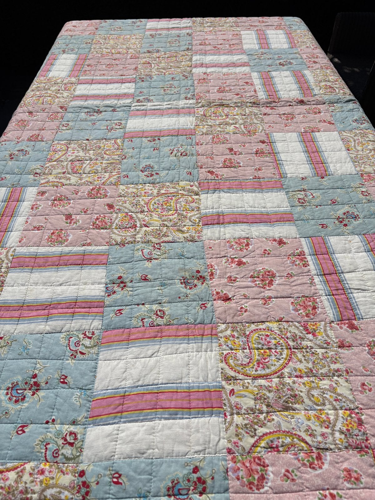 SPREI ROSE/ bloemetjes 2.55x1.80 cm., Ophalen of Verzenden, Eenpersoons, Overige typen
