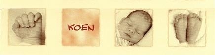 Koen, Ophalen of Verzenden, 2000 tot heden, Geboortekaartje