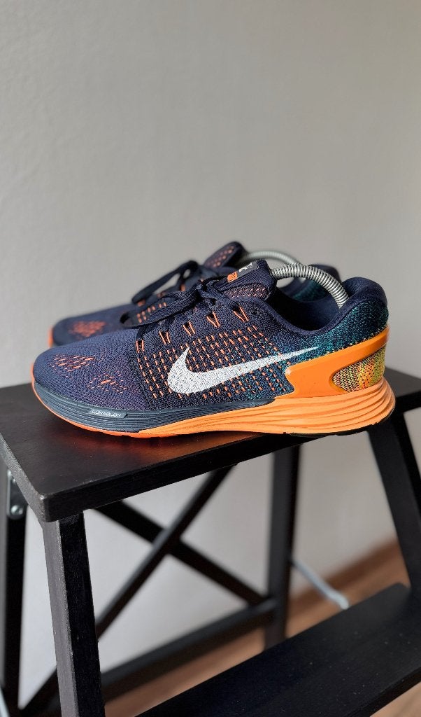Unisex Nike Blue and Orange LunarGlide 7, Blauw, Sportschoenen, Nike, Ophalen of Verzenden