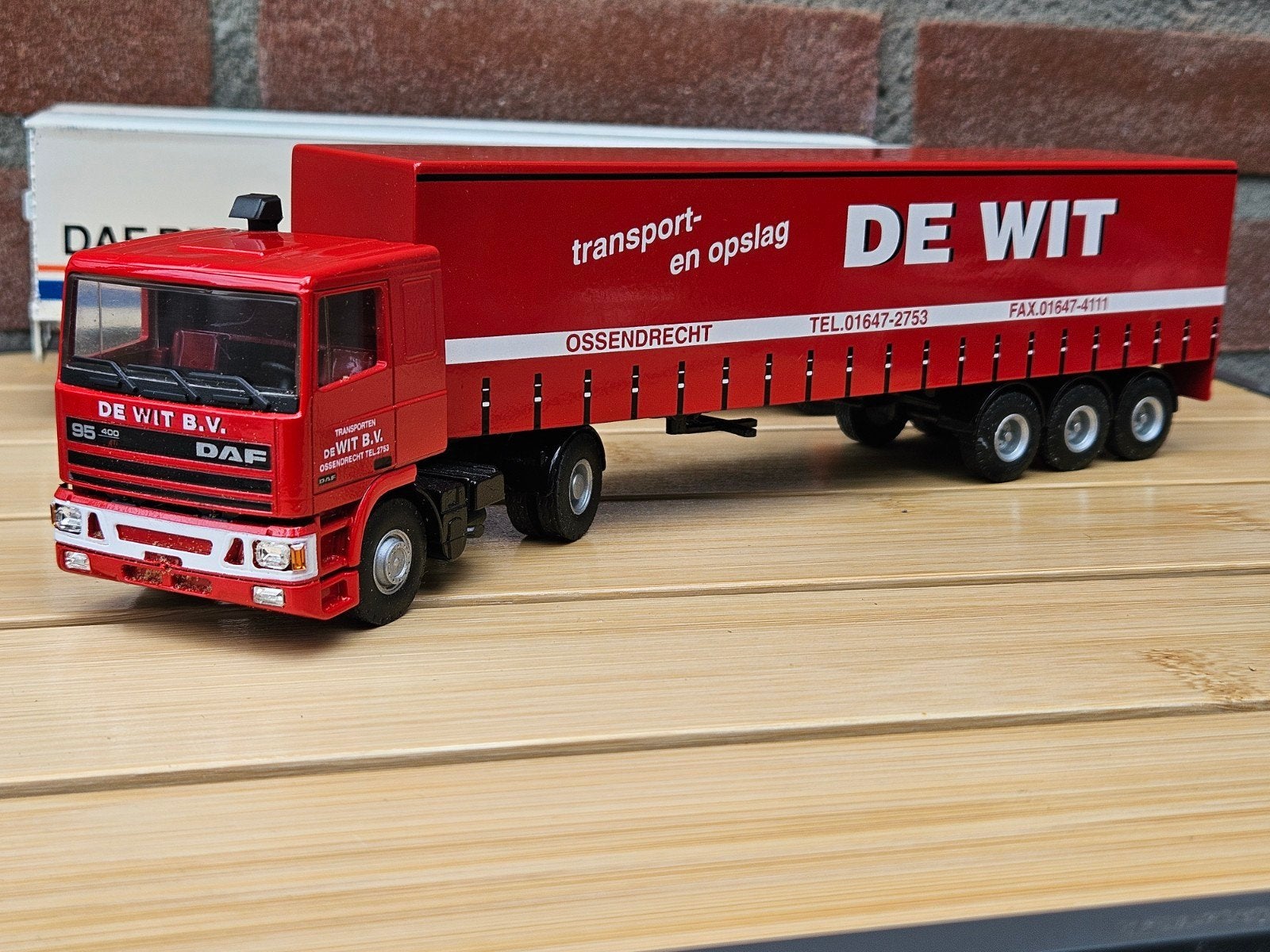 Lioncar DAF 95 De Wit Ossendrecht 1:50, Ophalen of Verzenden, Zo goed als nieuw, Bus of Vrachtwagen, Lion Toys