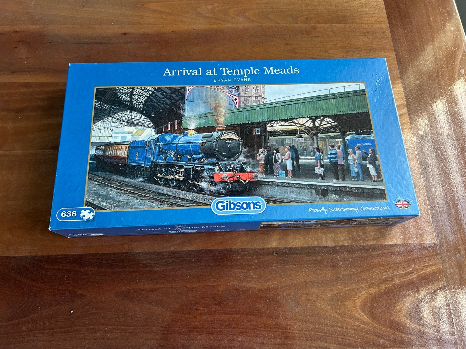 Gibsons Legpuzzel 'Arrival at Temple Meads' 636 stukjes, Ophalen of Verzenden, 500 t/m 1500 stukjes, Gebruikt, Legpuzzel
