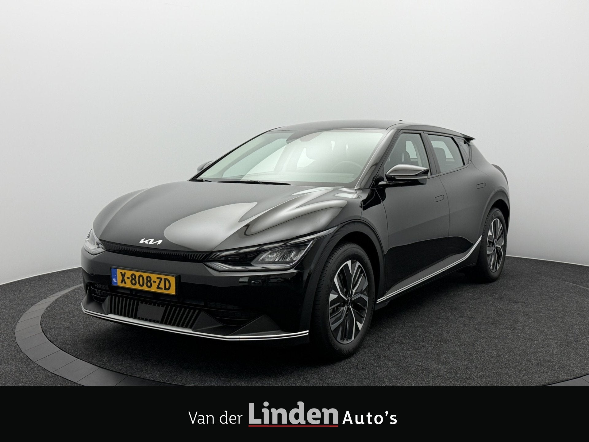 Kia Ev6 Light 58 kWh SOH 95,3% | FabrieksGarantie | Adaptive, Auto's, Kia, Gebruikt, Leder en Stof, Zwart, Origineel Nederlands