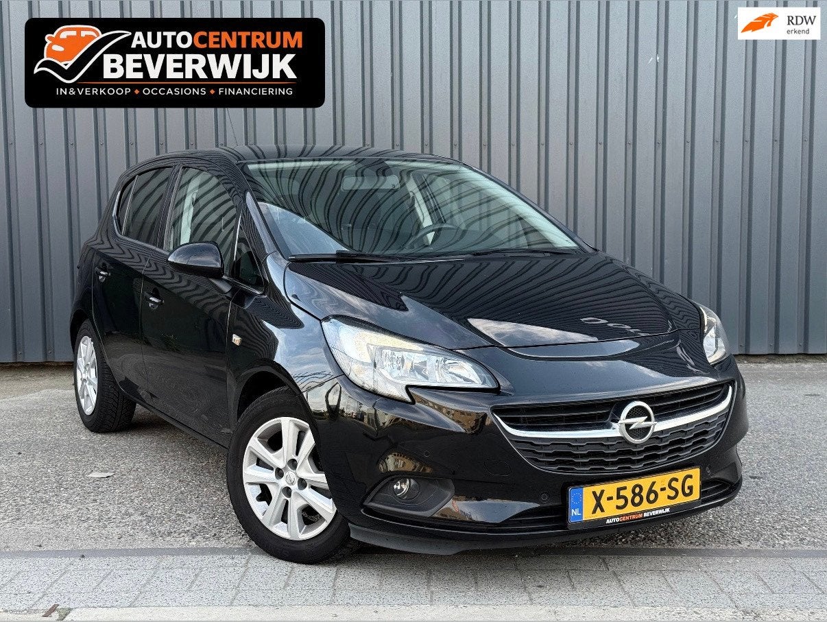 Opel Corsa 1.4 Benzine 90pk 120 Jaar Edition 2019 Zwart Navi, Voorwielaandrijving, Gebruikt, 4 cilinders, Bedrijf
