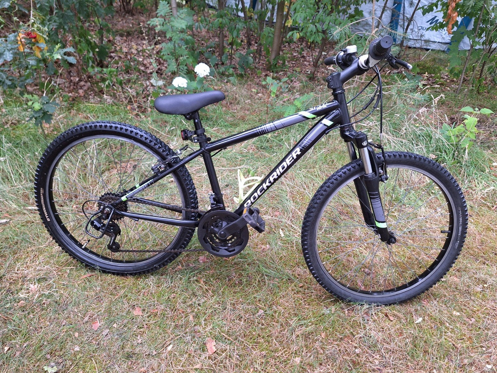 Nette 24 inch Btwin rockrider ST500 mountainbike fluor zwart, Fietsen en Brommers, Ophalen, Zo goed als nieuw, Aluminium, 24 inch of meer
