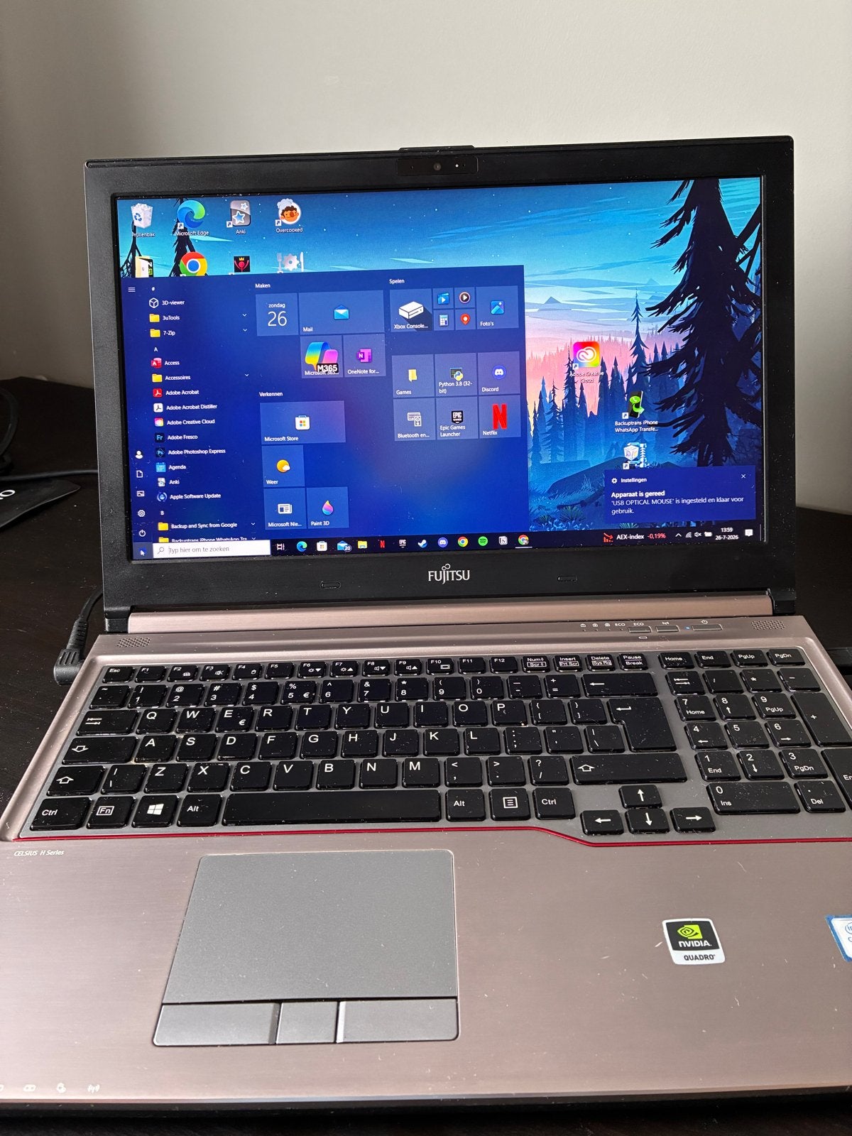 Fujitsu Celsius H760 i7 32GB RAM 1TB SSD Windows 10 Pro, Gebruikt, Met videokaart, 2 tot 3 Ghz, Ophalen of Verzenden