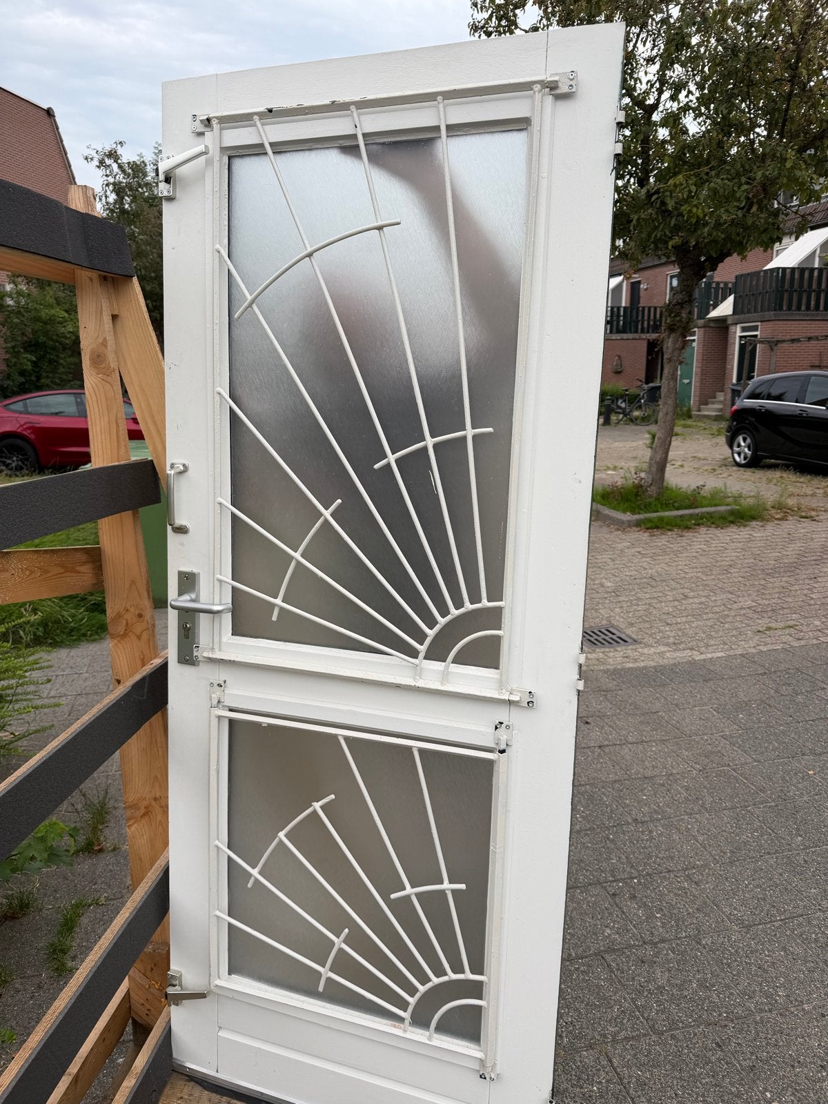 Buitendeur 83x201 cm met veiligheidsslot en 2 sleutels, Ophalen, Gebruikt, 80 tot 100 cm, Buitendeur