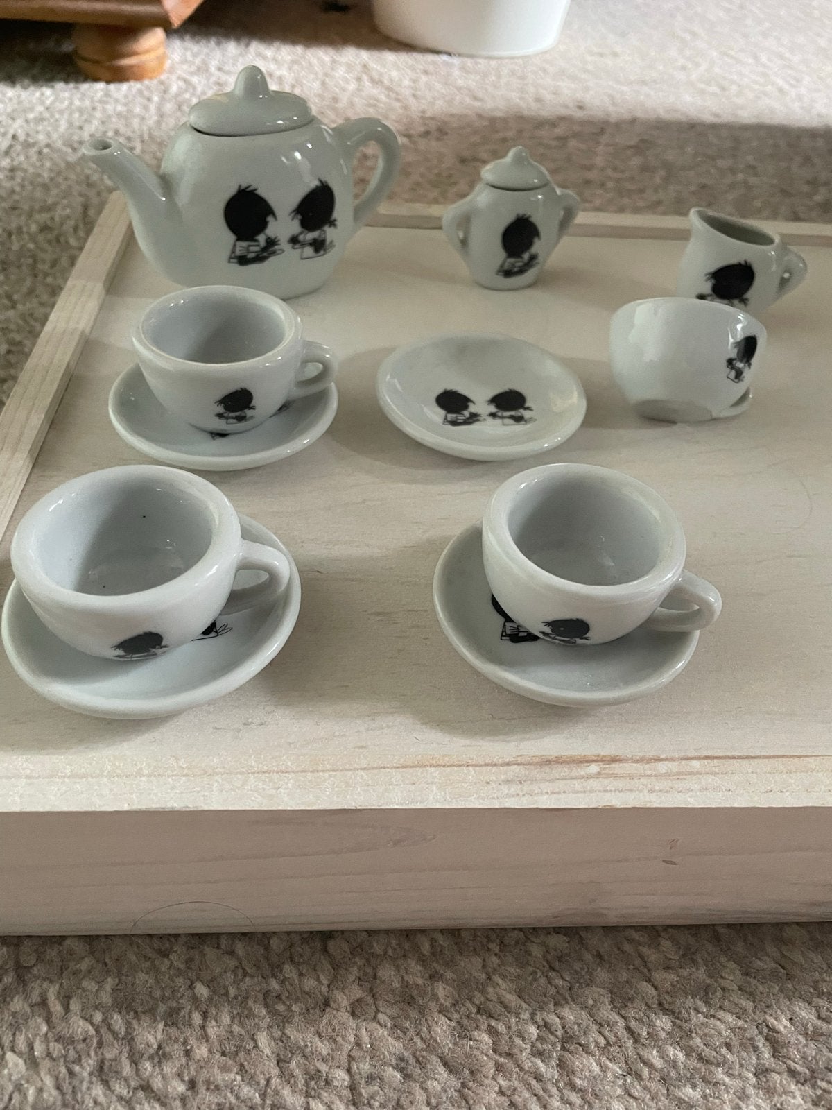 Vintage porseleinen kindertheeservies Jip en Janneke, Ophalen of Verzenden, Gebruikt, Jongen of Meisje