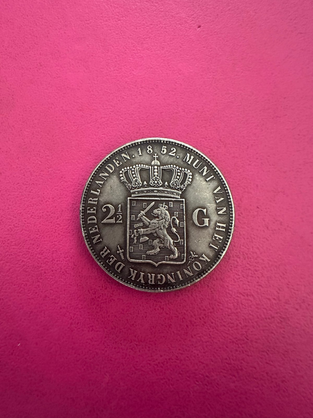 2½ Gulden Koning Willem III 1852, Ophalen, Koning Willem III, 2½ gulden, Losse munt