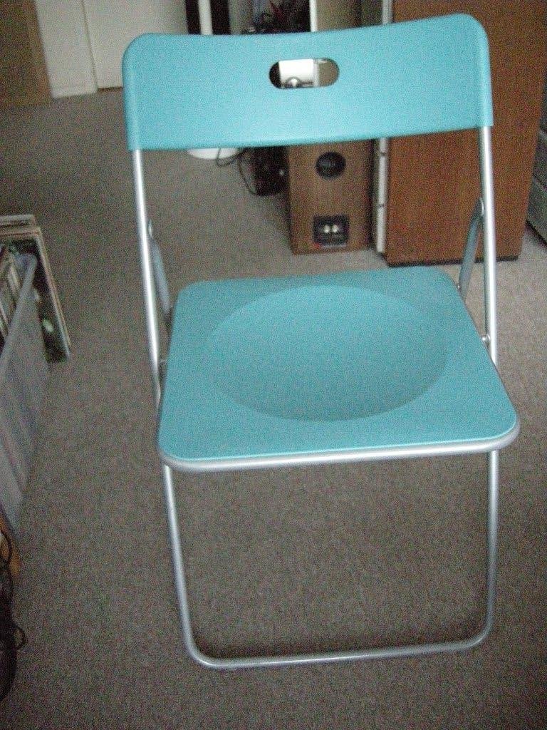 Klapstoel Nick Ikea - zgan, Huis en Inrichting, Ophalen, Blauw, Zo goed als nieuw, Eén