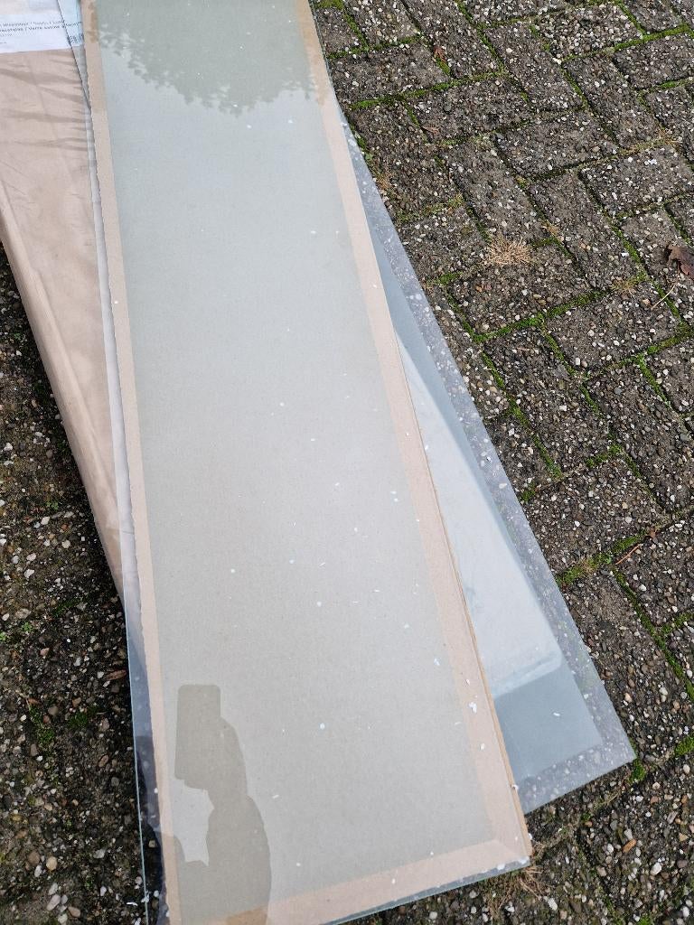 Satijn facetglas voor Cando Dublin binnendeur, nieuw, Nieuw, Ophalen of Verzenden, 200 tot 215 cm, Glas