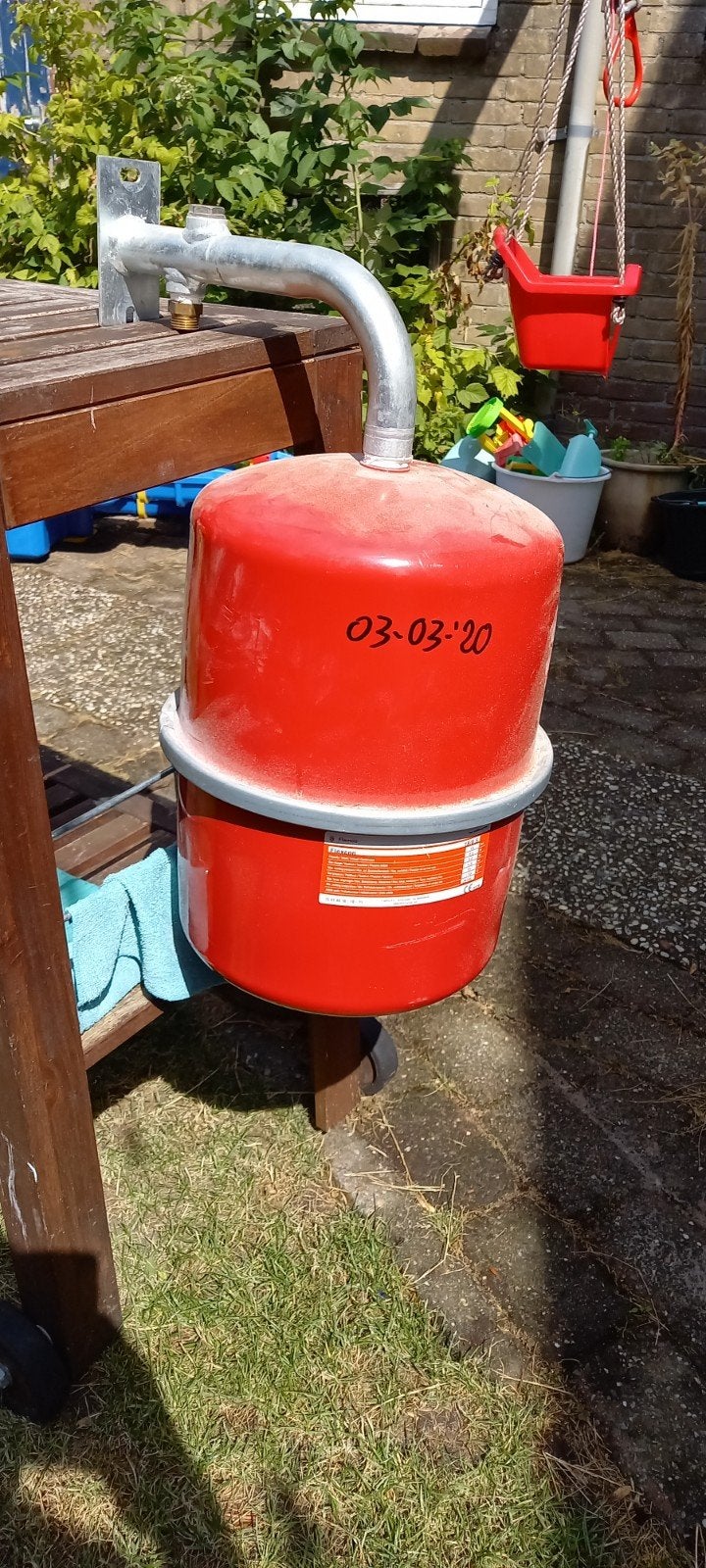 Flamco Flexcon 18/0.5 expansievat, Ophalen, 30 tot 80 cm, Gebruikt, Overige typen