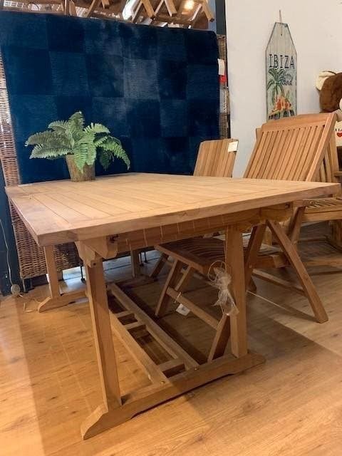 Tuintafel Teak; Uitschuifbaar,  Rechthoek + variatie bijv:, Ophalen, Nieuw, Rechthoekig, Teakhout