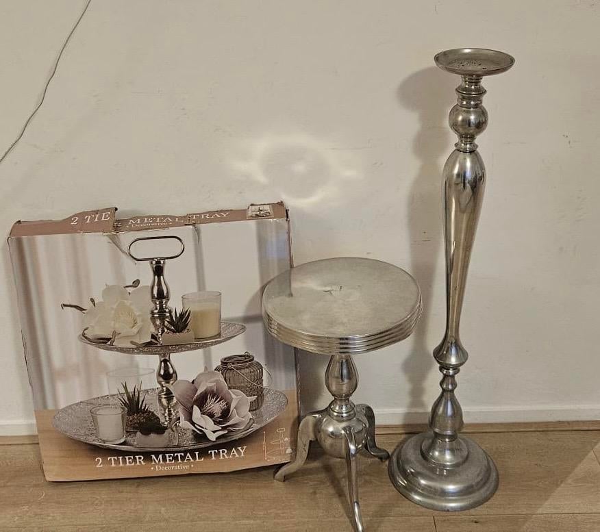 Decoratieve kandelaar / etagere / tafeltje, Huis en Inrichting, Woonaccessoires | Kandelaars en Kaarsen, Ophalen, Zo goed als nieuw