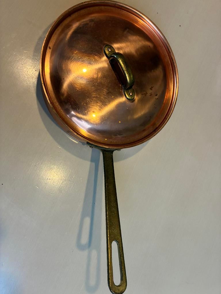 Vintage koperen steelpan (Maggi), Huis en Inrichting, Keuken | Potten en Pannen, Ophalen, Gebruikt, Overige materialen, Koekenpan of Braadpan