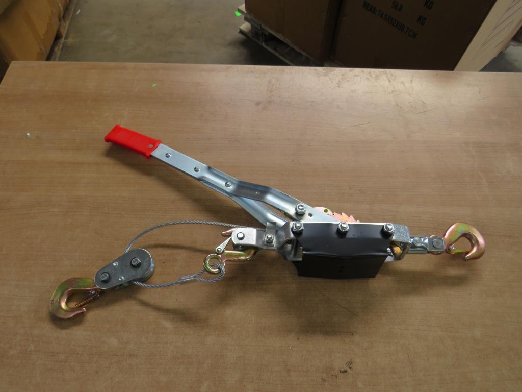 Handtakel met kabel 4 ton 3 haken rateltakel nieuw, Doe-het-zelf en Verbouw, Lieren en Takels, Nieuw, Handmatig, Ophalen of Verzenden